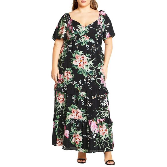 City Chic Floral Dress - Size 18W - NWT - Picture 1 of 9